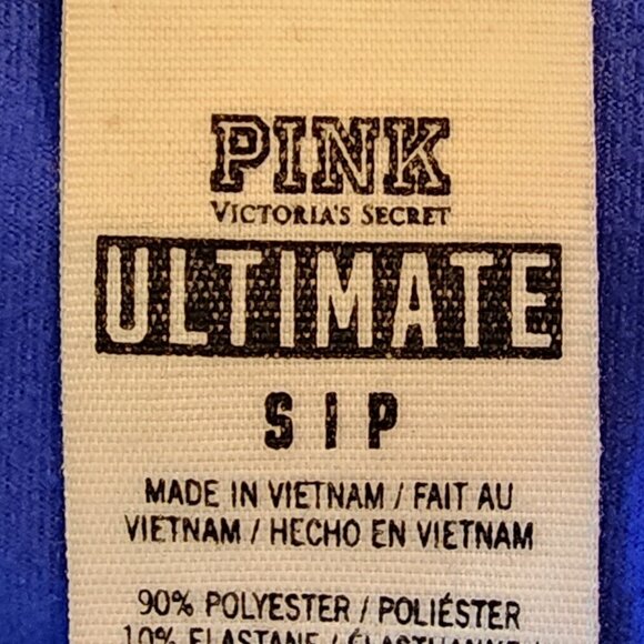Victoria Secret Pink Ultimate Blue Jacket With Thumb holes 1/4 Zip Size S - Picture 11 of 11